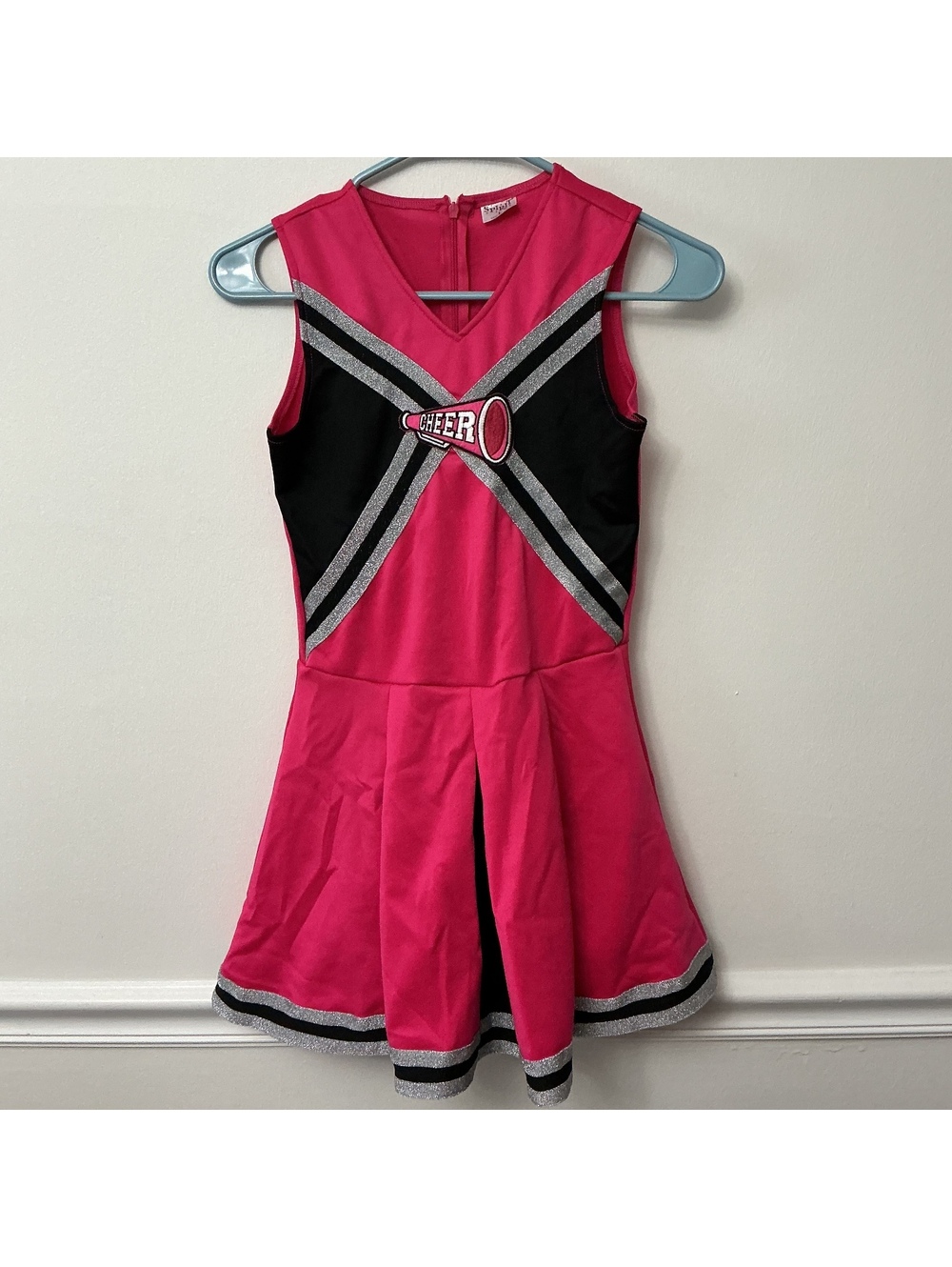 Spirit Cheerleader Halloween Dress Pink and Black Girls Size Medium